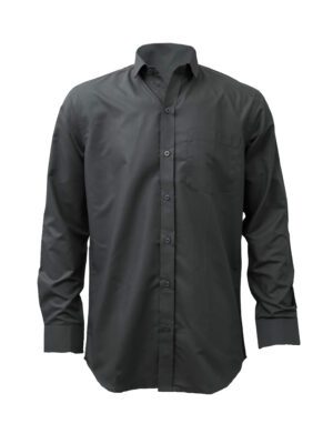 Saasha Garments Grey Plain Shirt For Men Front