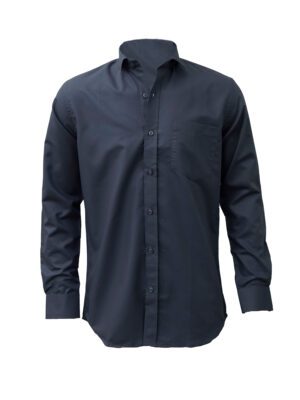 Saasha Garments Mid Grey Plain Shirt For Men Front