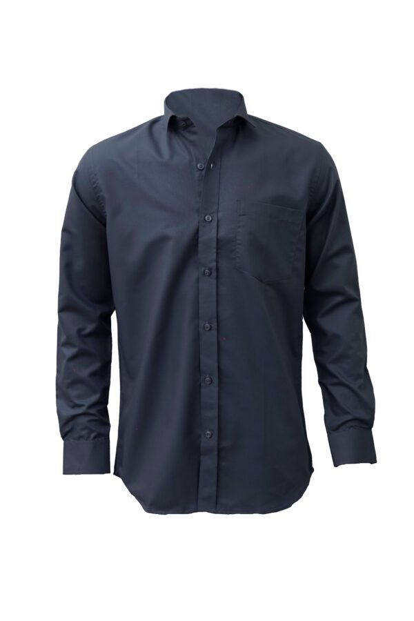 Saasha Garments Mid Grey Plain Shirt For Men Front