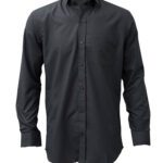 Saasha Garments Dark Grey Plain Shirt For Men Front