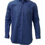 Saasha Garments ink Blue Plain Shirt For Men Front
