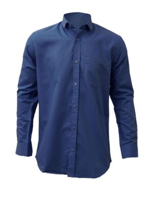 Saasha Garments ink Blue Plain Shirt For Men Front