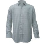 Saasha Garments Cream Big Checks Shirt For Men