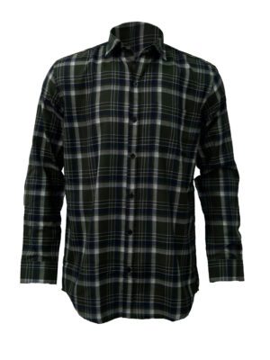 Saasha Garments Forest Green Big Checks Shirt For Men