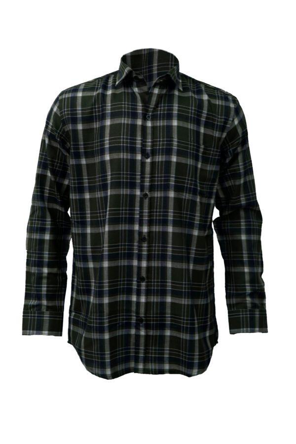 Saasha Garments Forest Green Big Checks Shirt For Men