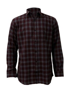 Saasha Garments Maroon Big Checks Shirt For Men
