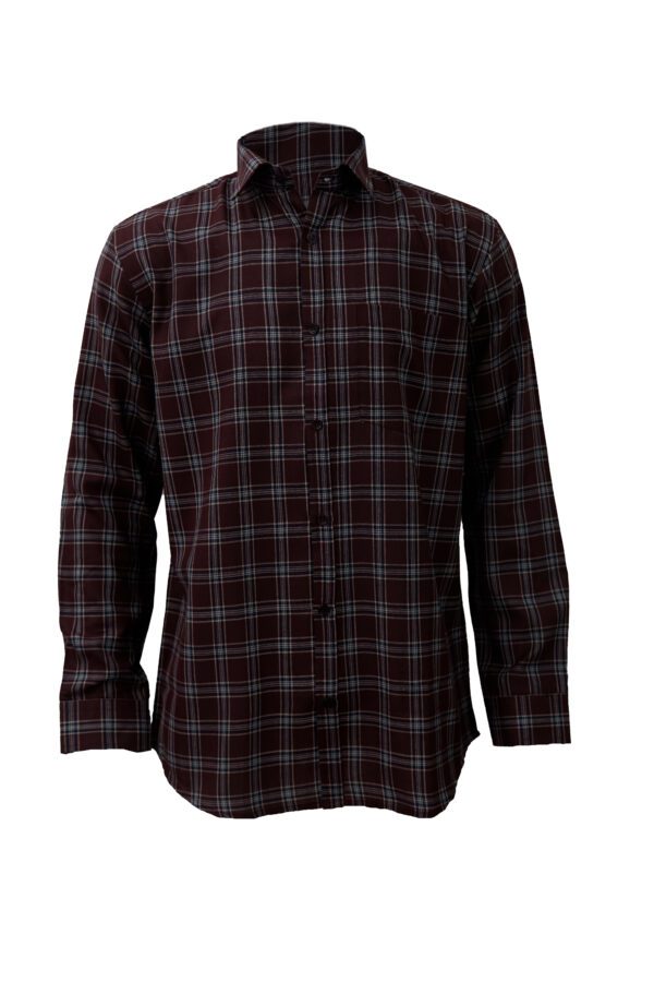 Saasha Garments Maroon Big Checks Shirt For Men