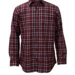 Saasha Garments Maroon Box Big Checks Shirt For Men