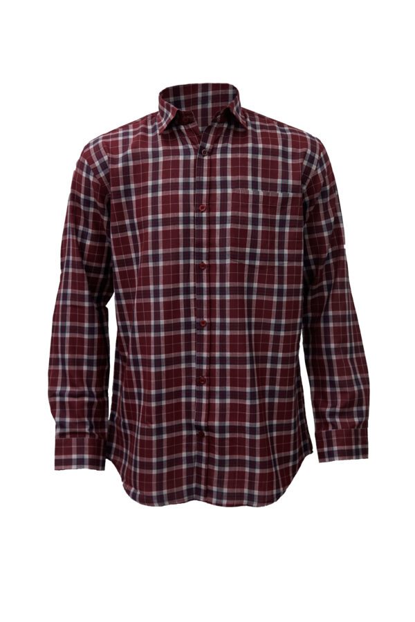 Saasha Garments Maroon Box Big Checks Shirt For Men