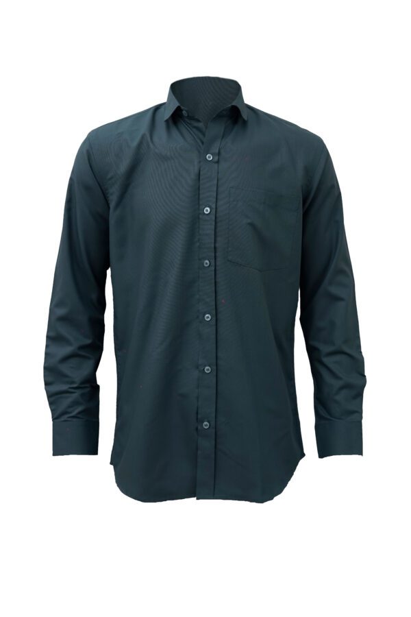 Saasha Garments Forest Green Plain Shirt For Men Front