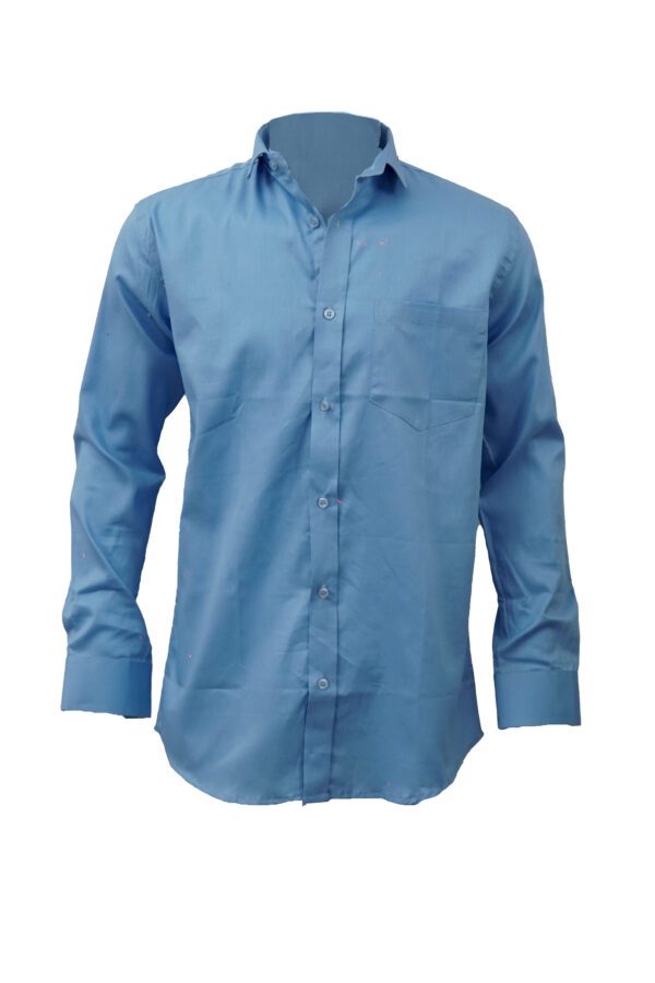 Saasha Garments Sky Plain Shirt For Men Front