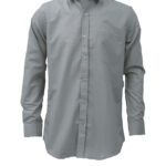 Saasha Garments Cream Plain Shirt For Men Front