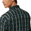 Saasha Garments Check Box Light Green Formal Shirt For Men