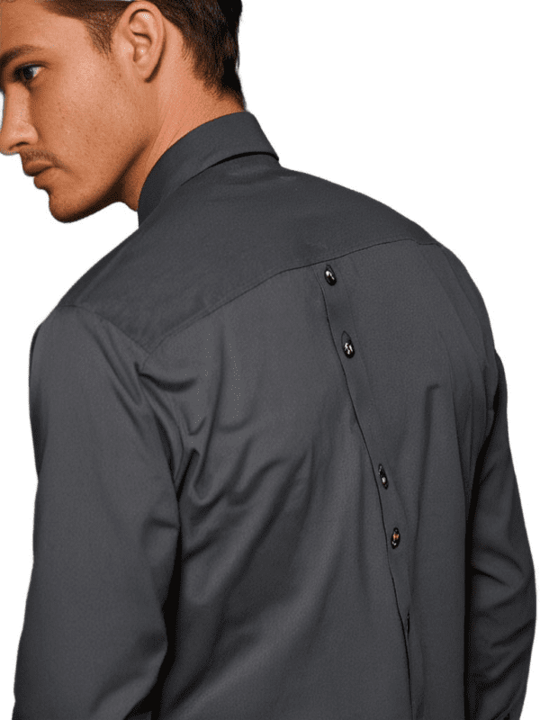 Saasha Garments Light Gray Formal Shirt For Men