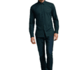 Saasha Garments Green Formal Shirt For Men