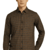 Saasha Garments Check Box Creamson Formal Shirt For Men