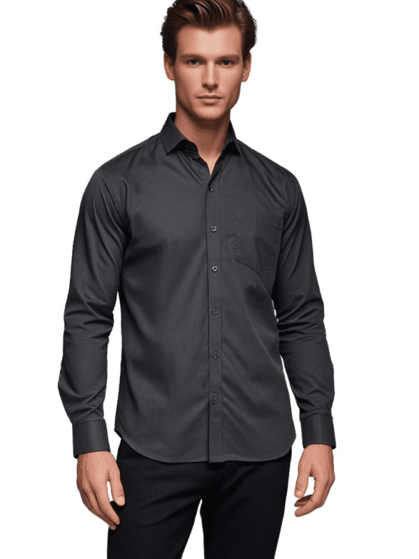 Saasha Garments Light Gray Formal Shirt For Men