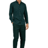 Saasha Garments Green Formal Shirt For Men