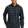 Saasha Garments Check Box Dark LIGHT Blue4 Formal Shirt For Men.