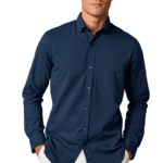 Saasha Garments LIGHT NAVY Formal Shirt For Men