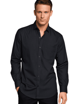 Saasha Garments Dark Gray Formal Shirt For Men