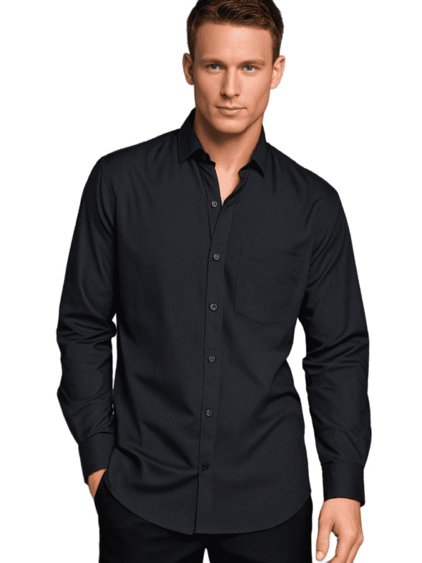Saasha Garments Dark Gray Formal Shirt For Men