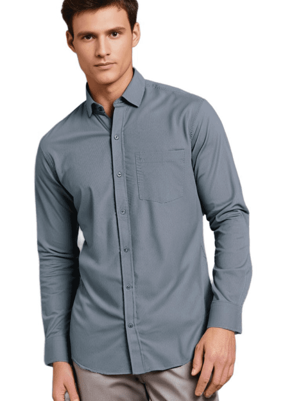 Saasha Garments Cream Formal Shirt For Men