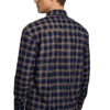 Saaasha Garments Check Box Dark Light Sky4 Formal Shirt For Men.