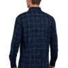Saaasha Garments Check Box Dark Light Sky4 Formal Shirt For Men.