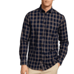 Saaasha Garments Check Box Dark Light Sky4 Formal Shirt For Men.