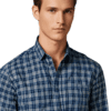 Saasha Garments Check Box Blue Formal Shirt For Men.