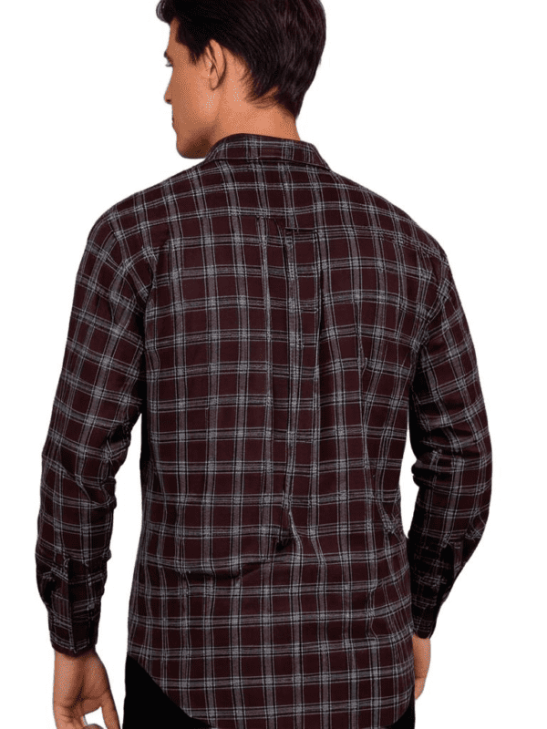 Saasha Garments Check Box Light Violet Formal Shirt For Men