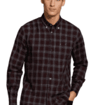 Saasha Garments Check Box Light Violet Formal Shirt For Men