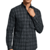 Saasha Garments Check Box Light Sky Formal Shirt For Men