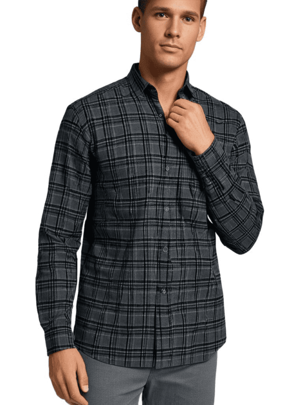 Saasha Garments Check Box Light Sky Formal Shirt For Men