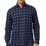 Saasha Garments Check Box Dark LIGHT Blue4 Formal Shirt For Men.