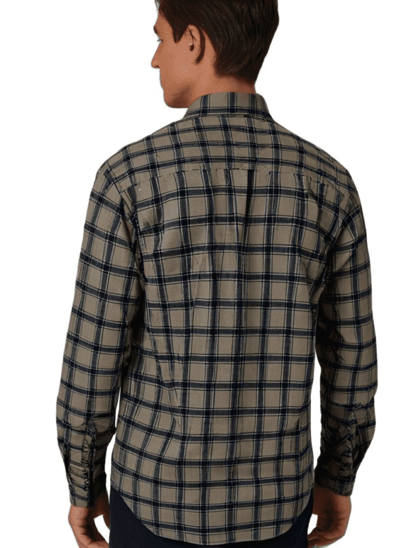 Saasha Garments Check Box Gray Formal Shirt For Men