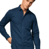 Saasha Garments Navy Formal Shirt For Men