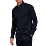 Saasha Garments Dark Navy Formal Shirt For Men
