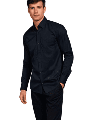Saasha Garments Dark Navy Formal Shirt For Men