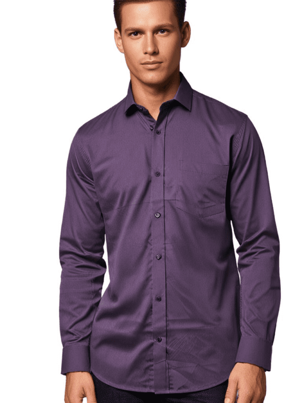 Saasha Garments Plane Voilet Shirt For Men