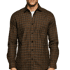 Saasha Garments Check Box Creamson Formal Shirt For Men
