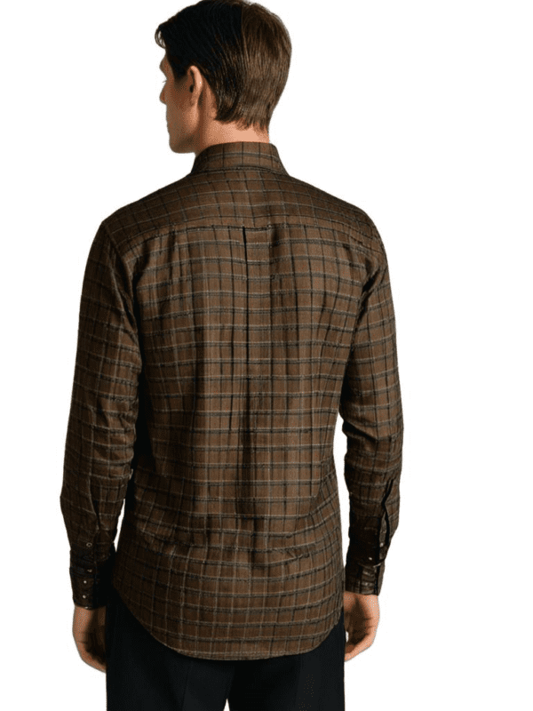 Saasha Garments Check Box Creamson Formal Shirt For Men