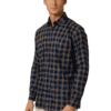 Saaasha Garments Check Box Dark Light Sky4 Formal Shirt For Men.