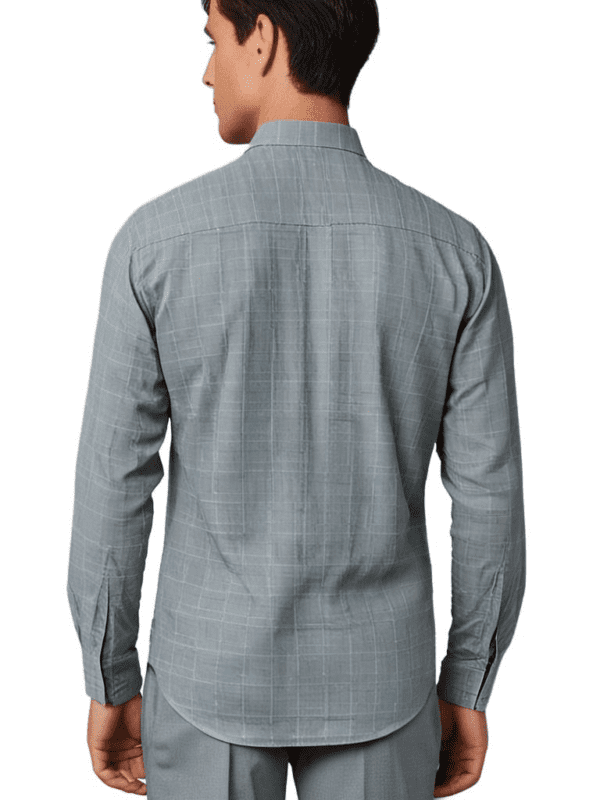 Saasha Garments Check Box white Formal Shirt For Men