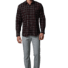 Saasha Garments Check Box Light Violet Formal Shirt For Men