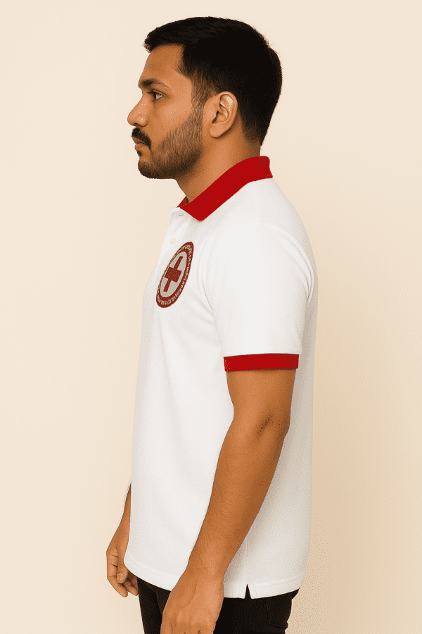 white collar t-shirt for men