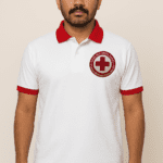 white collar t-shirt for men