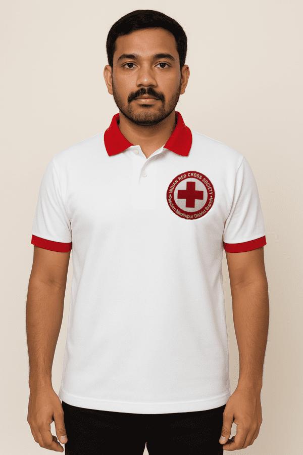 white collar t-shirt for men