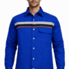 Saasha Garments Royal Blue Industrial Safety Jacket With Reflector